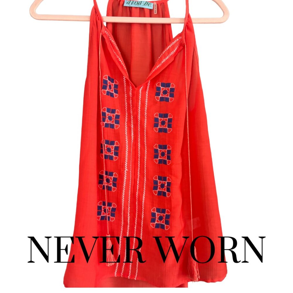 Flowy Boho Top with Front Tie